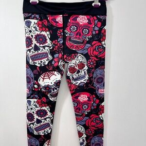Constantly Varied Gear Black and Red Leggings with Bold Design